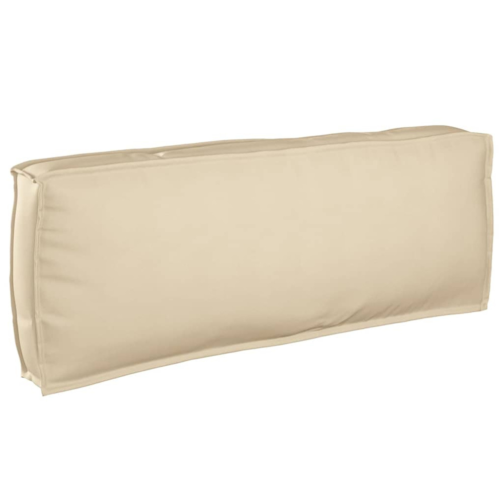 Coussin pour dossier de palette beige 120 x 40 x 12 cm
