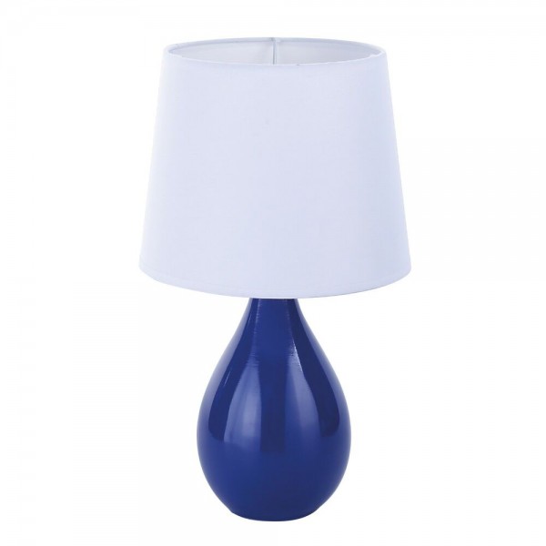 Lampe de bureau  aveiro bleu céramique (20 x 35 x 20 cm)