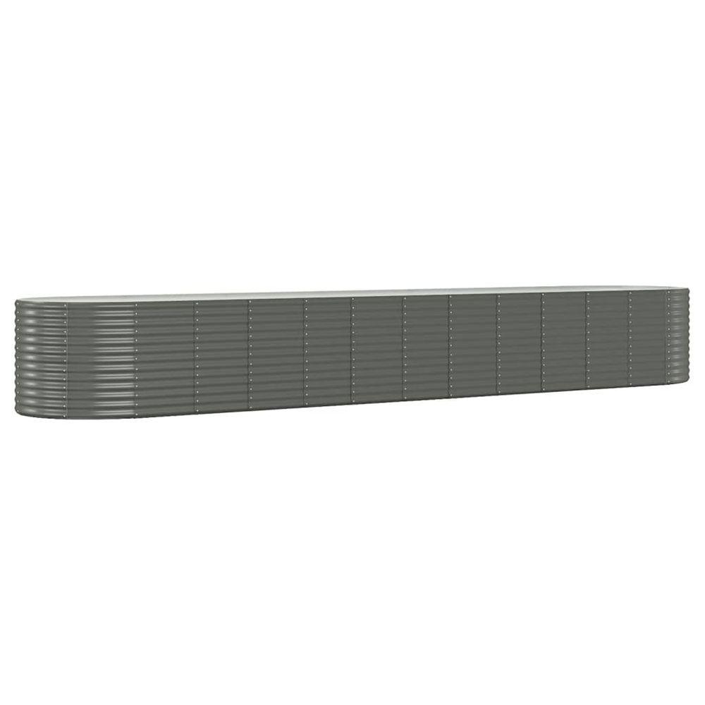 Lit surélevé de jardin acier enduit de poudre 507x100x68cm gris