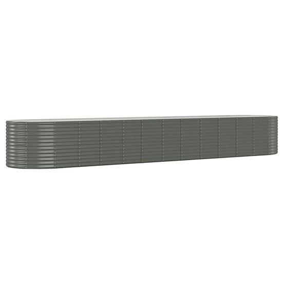Lit surélevé de jardin acier enduit de poudre 507x100x68cm gris