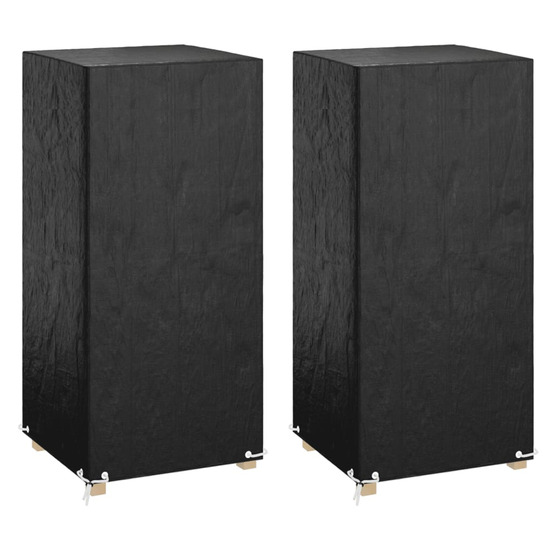 Housses de chaise de jardin 2 pcs 8 œillets 75x70x140 cm pe