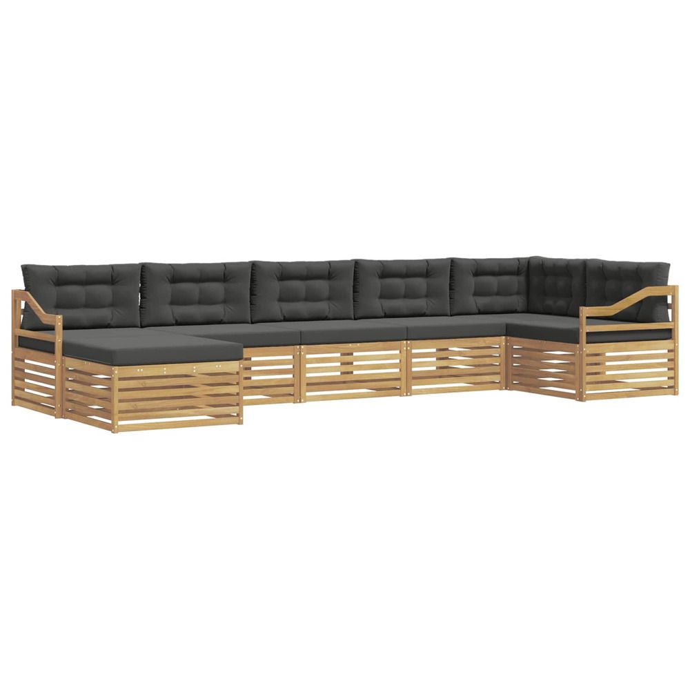Ensemble de canapés d'extérieur 7 pc blanc et anthracite