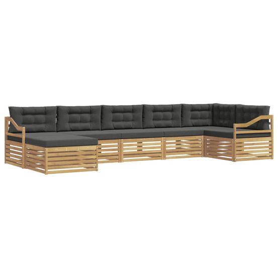 Ensemble de canapés d'extérieur 7 pc blanc et anthracite