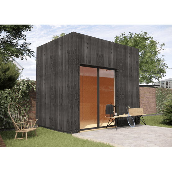 Studio de jardin 4 saisons en bois 3,3 x 2,4 x 3,2 m / isolation re2020 avec plancher isolé / menuiseries alu k-line