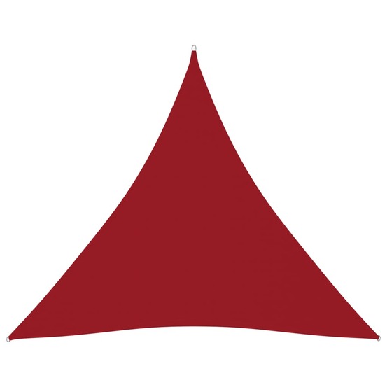 Voile toile d'ombrage parasol tissu oxford triangulaire 4,5 x 4,5 x 4,5 m rouge