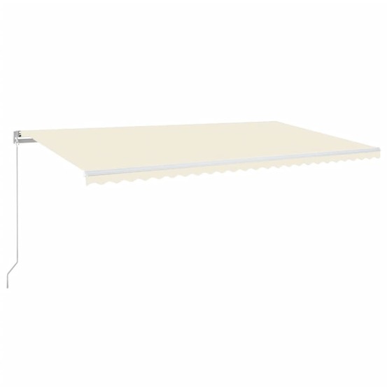 Auvent manuel rétractable avec led 600x350 cm crème