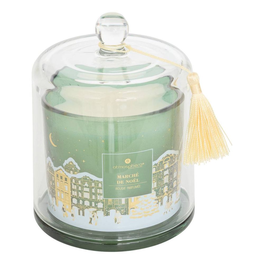 Bougie parfumée hiver à prague sous cloche