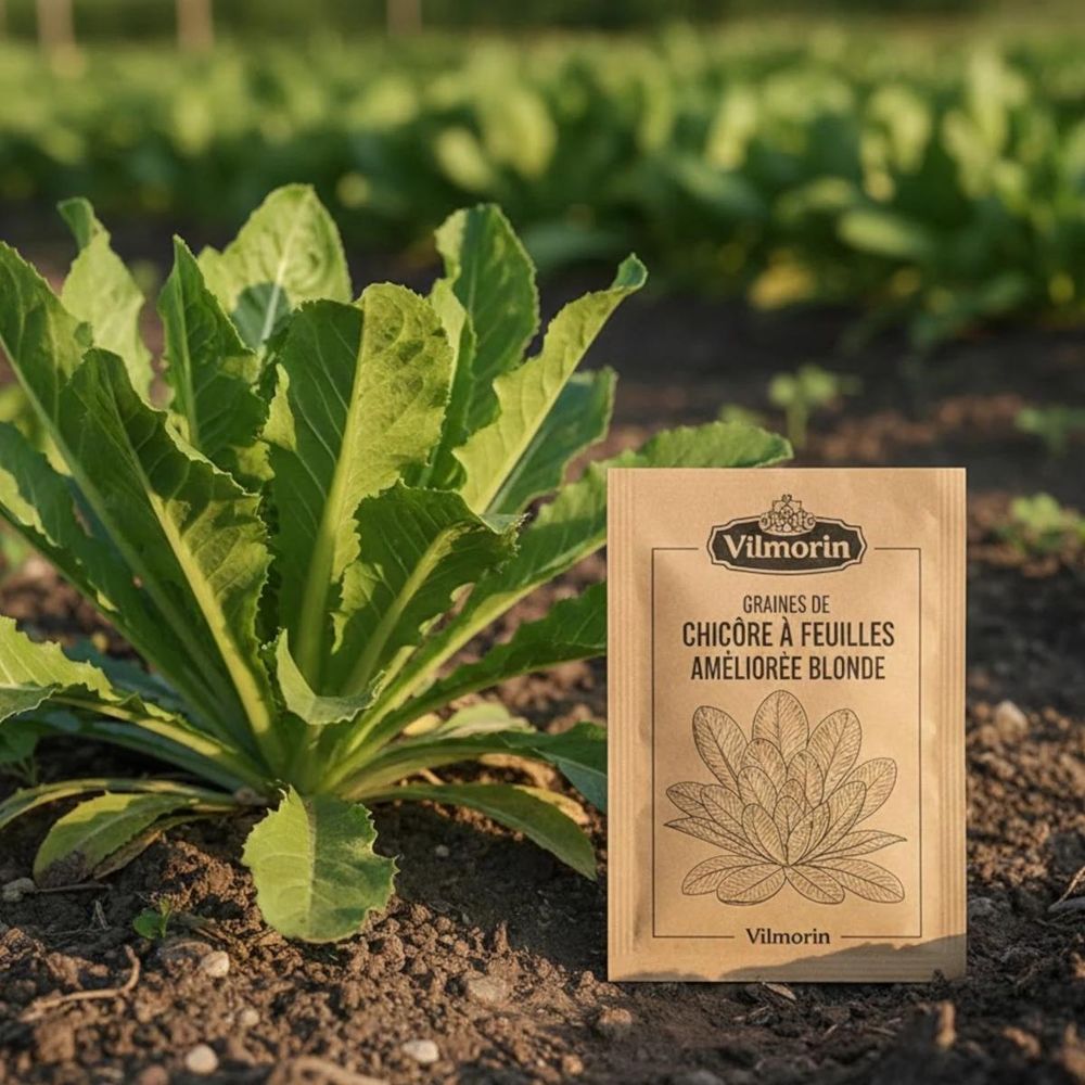 Graines de chicorée à larges feuilles amère type barbe de capucin - vilmorin sachet