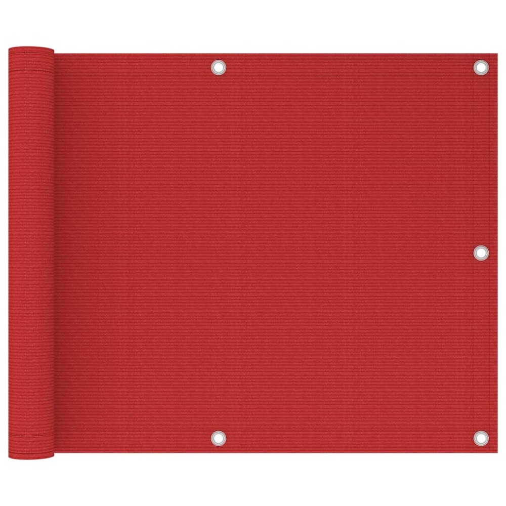 Écran de balcon brise pare vue protection confidentialité 75 x 300 cm pehd rouge