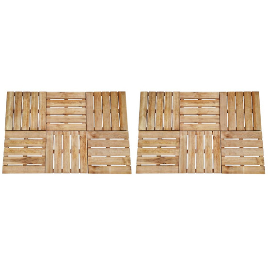 Dalles de terrasse 12 pcs 50x50 cm bois marron
