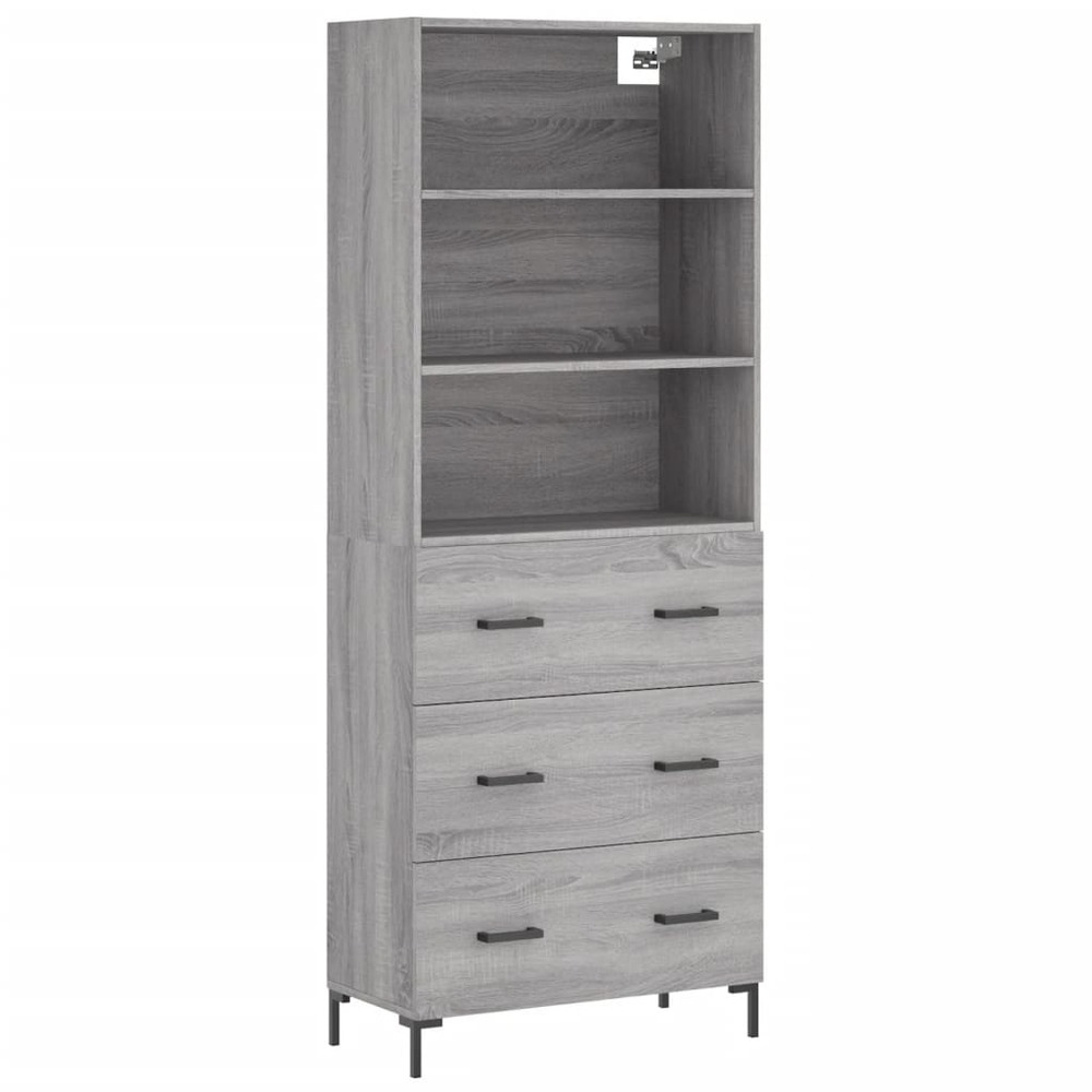 Buffet bahut commode armoire meuble de rangement organisateur cuisine salle de séjour salon haut sonoma 69,5 x 34 x 180 cm bo