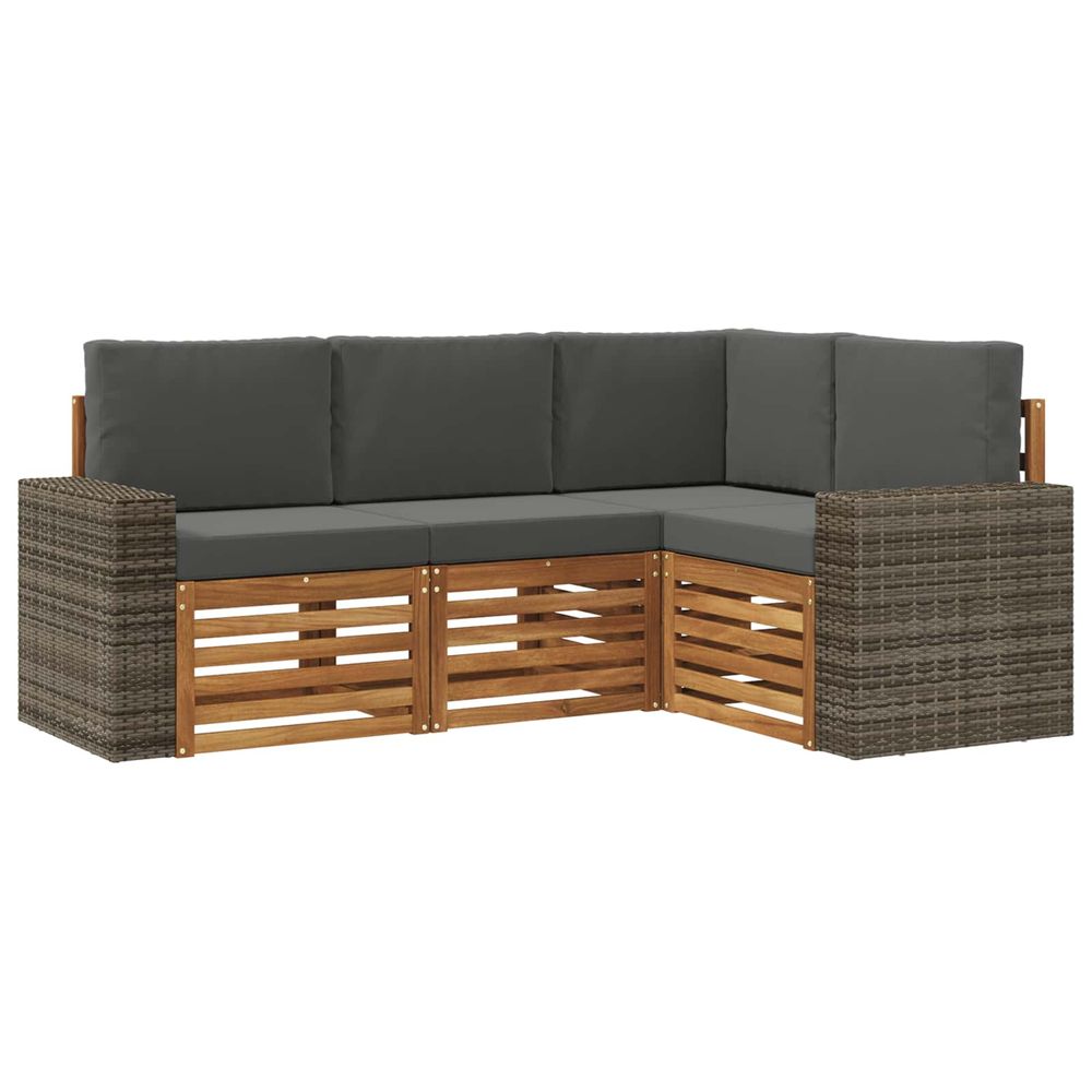 Ensemble de canapés d'extérieur 4 pc polyester