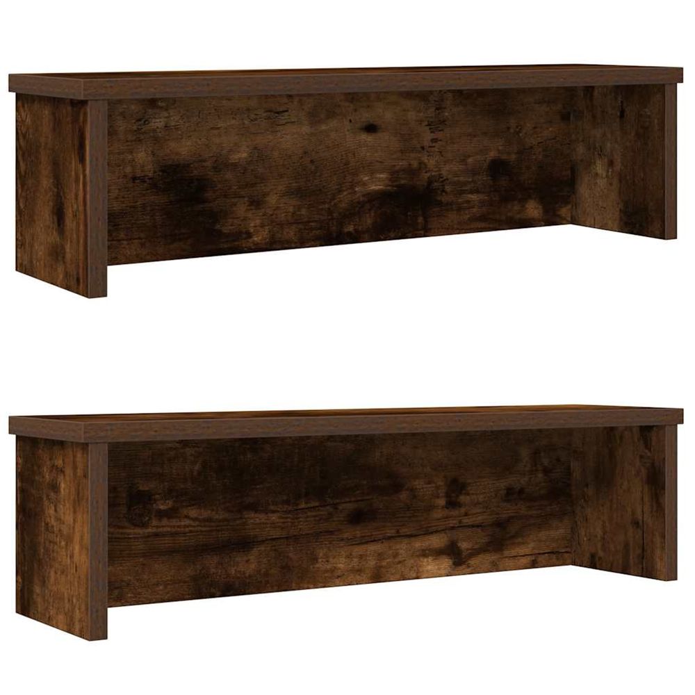 Étagères de cuisine empilables 2 pcs chêne fumé 60x15x16 cm
