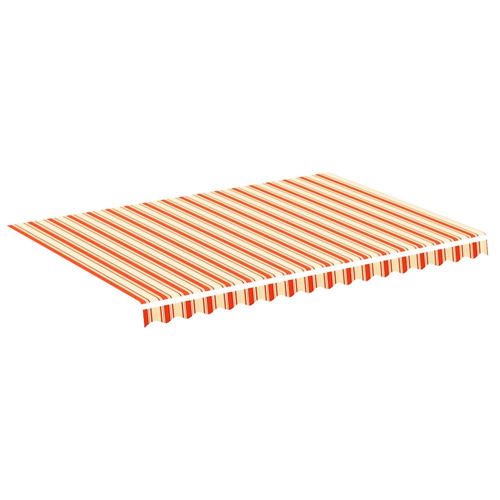 Tissu de remplacement pour auvent jaune et orange 350x250 cm