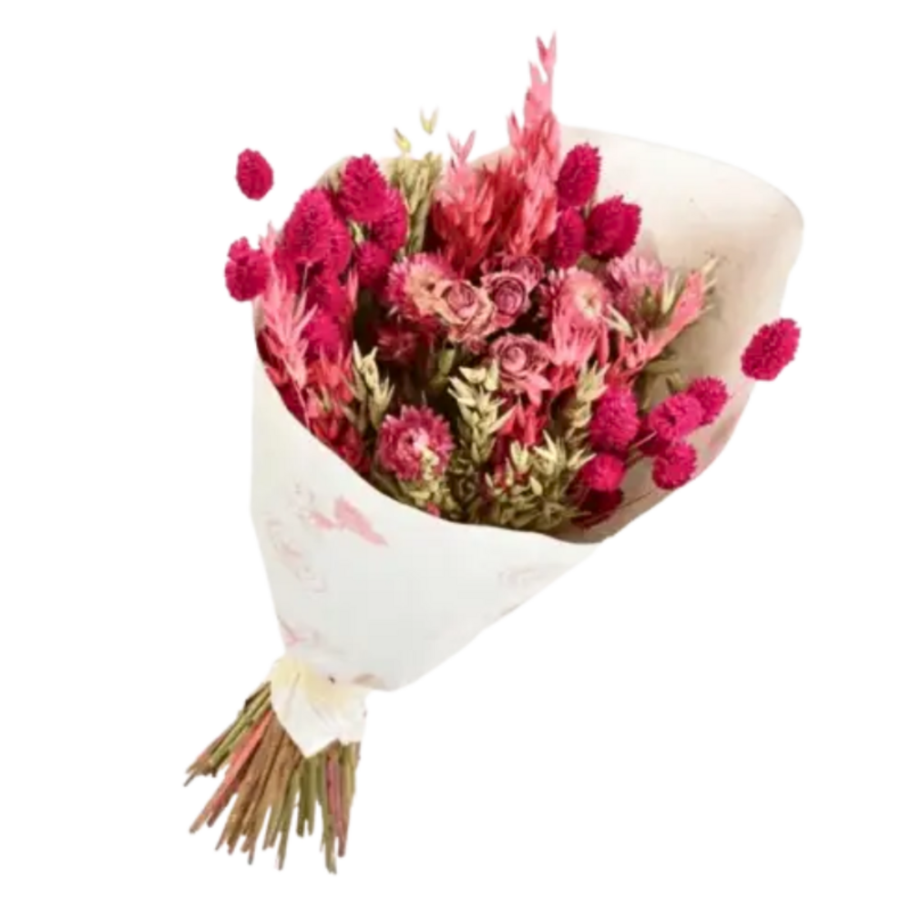 Bouquet de fleurs séchées trendy pink 50 cm