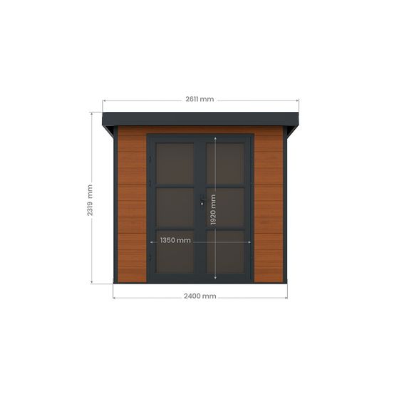Abri de jardin composite alma - 5m2 - brun - cabane de jardin