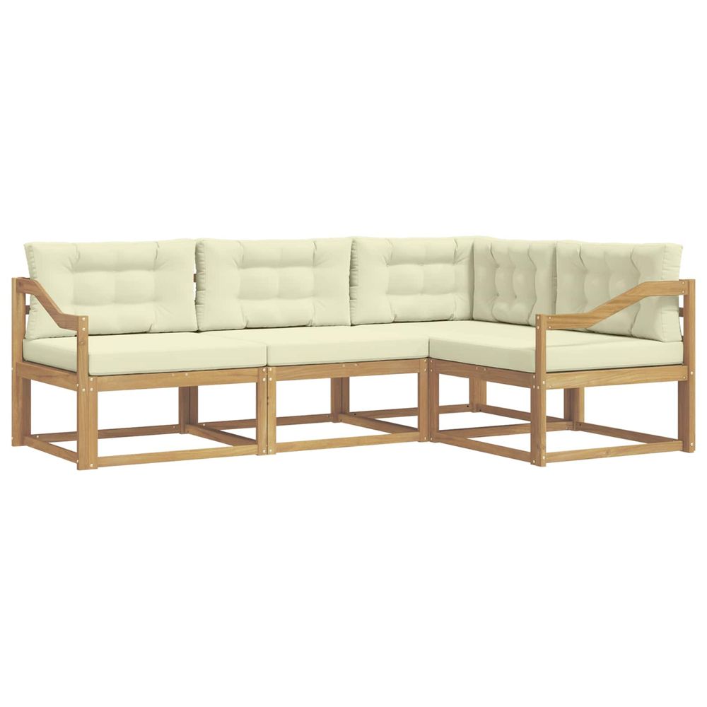 Ensemble de canapés d'extérieur 3 pc blanc et crème polyester