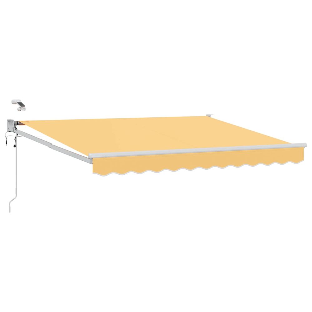 Auvent rétractable électrique sable 100% polyester et aluminium