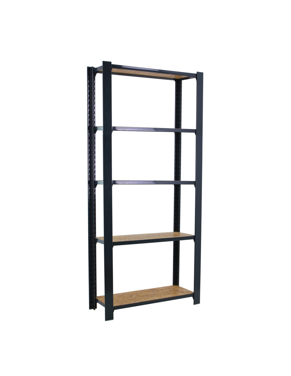 Etagère légère sans vis officlick 5/300 wood 800 antracite/osb antracite/osb 2100x800x300 - simonrack