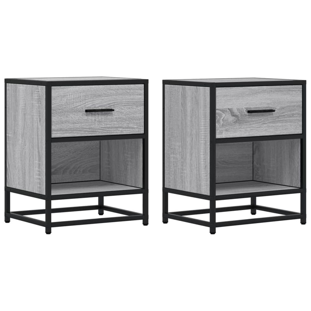 Tables de chevet 2 pcs sonoma gris 40x31x50 cm bois ingénierie