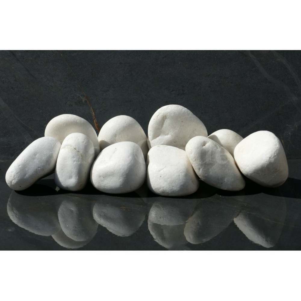 Gros galet blanc 100-200 - pack 10 galet