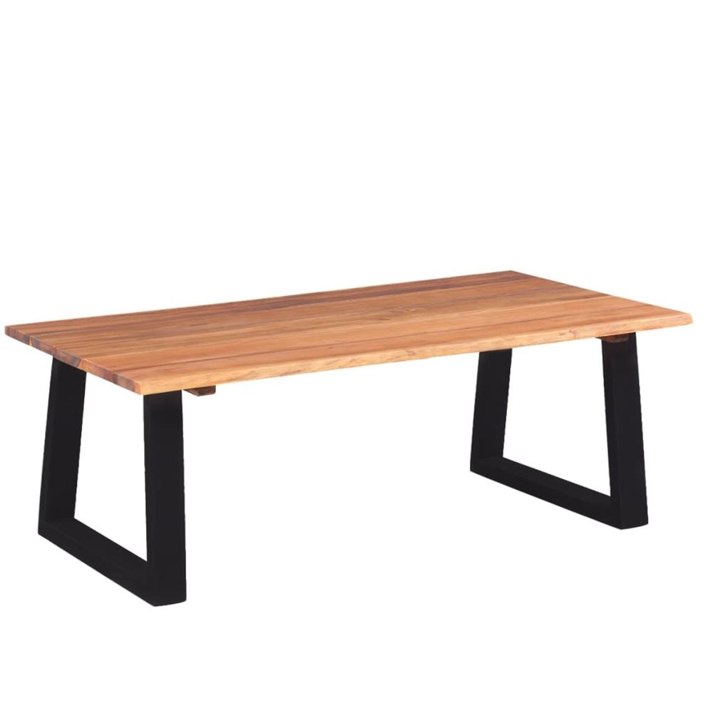 vidaXL Table basse Bois d'acacia massif 110 x