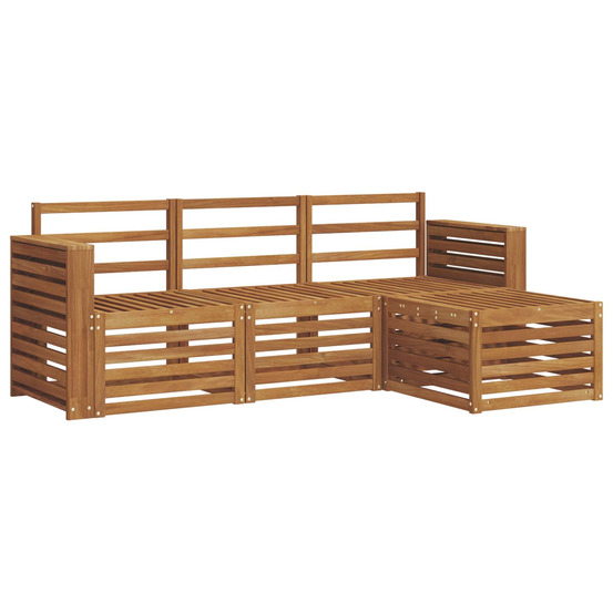 Ensembles de canapés 4 pcs naturel bois d'acacia massif
