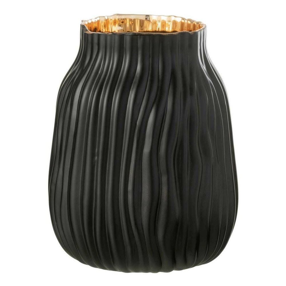 Vase à rainures en verre 