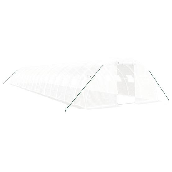 Serre avec cadre en acier blanc 72 m² 18x4x2 m