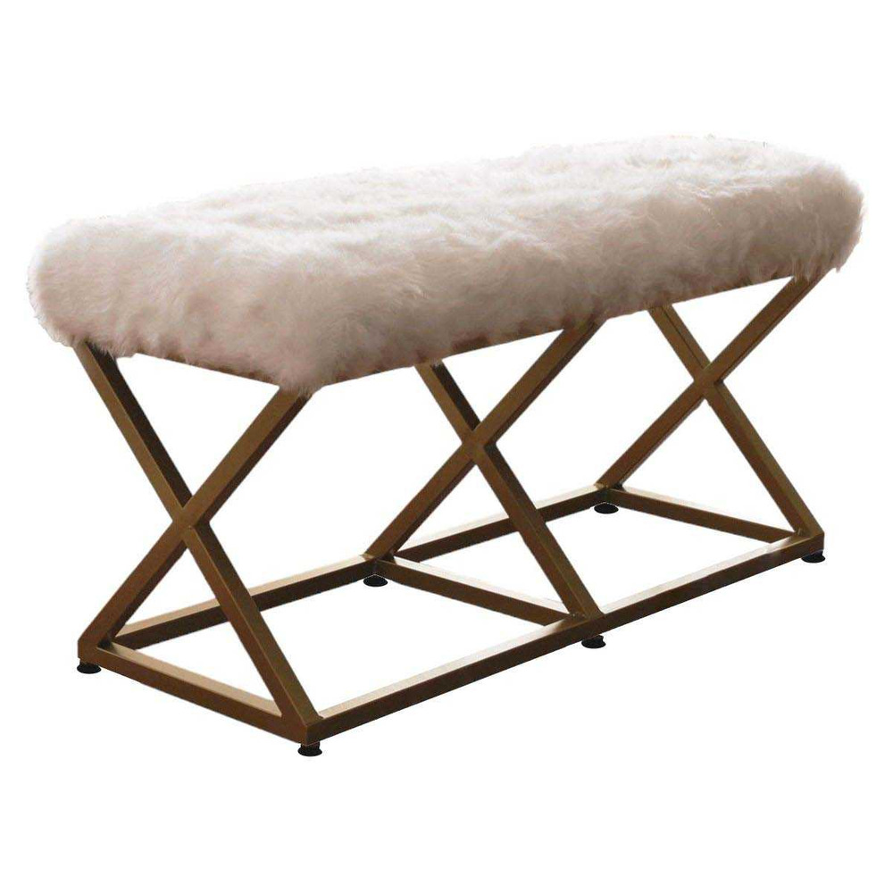 Banc en métal et tissu capraz