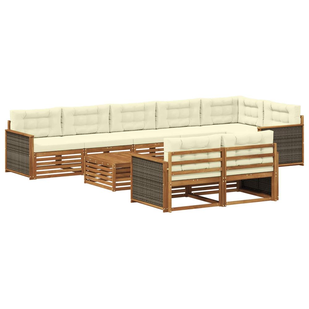 Ensemble de canapés d'extérieur 9 pc
