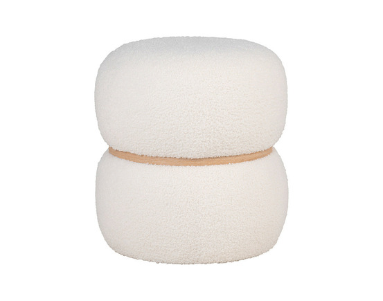 Sataya - pouf - en tissu bouclette