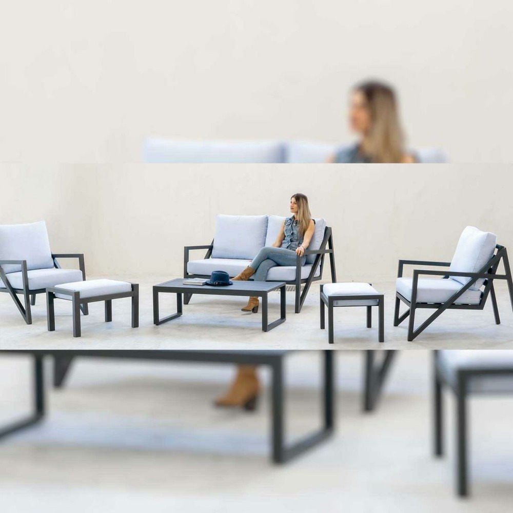 Salon de jardin détente en aluminium 4 places albania