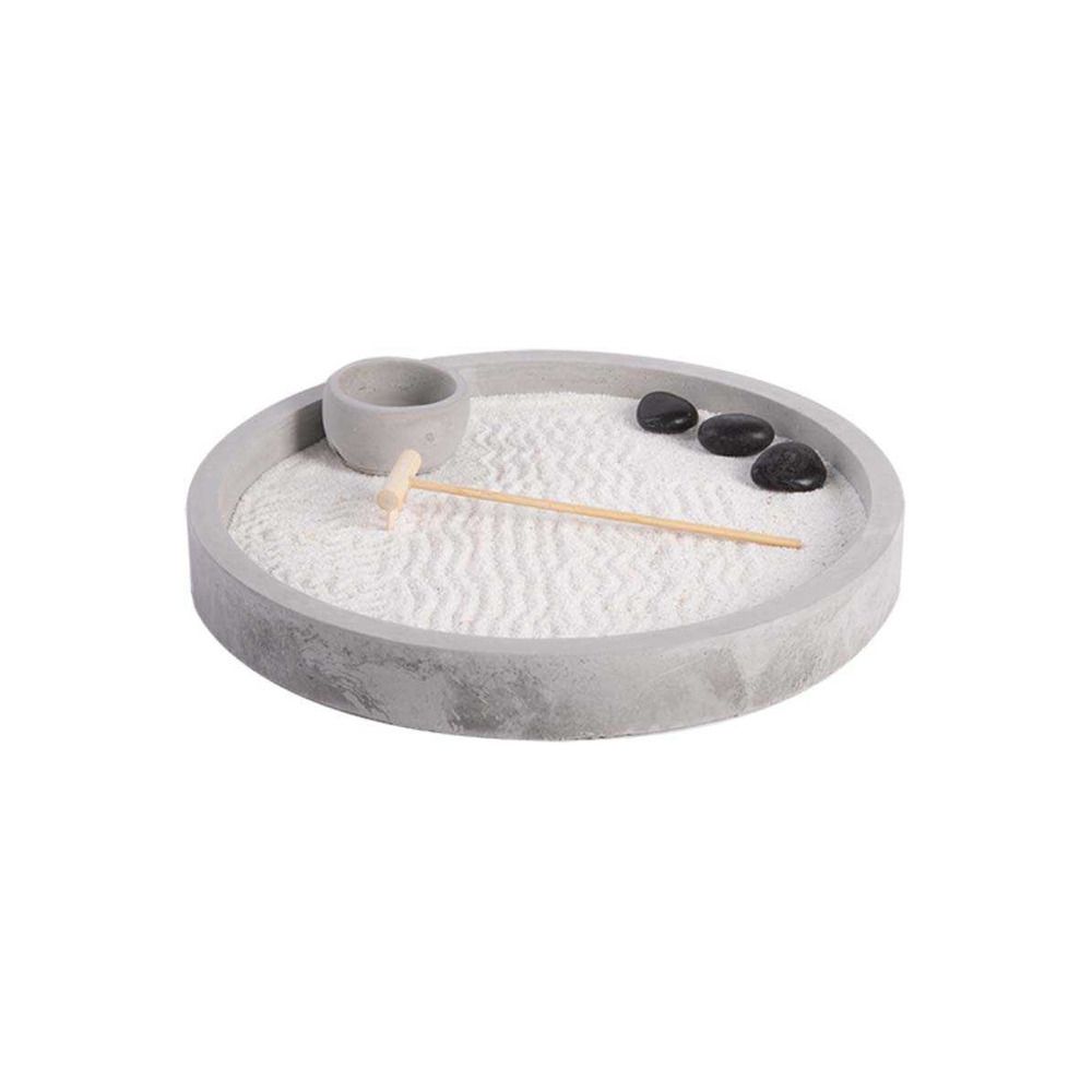 Jardin zen japonais calm rond