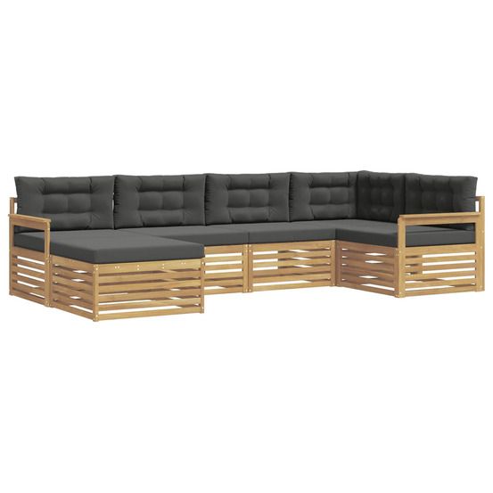 Ensemble de canapés d'extérieur 6 pc blanc et anthracite