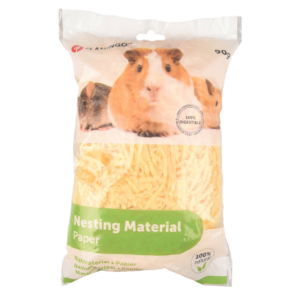 Lit douillet fibre papier sachet de 90 gr couleur aléatoire pour rongeurs