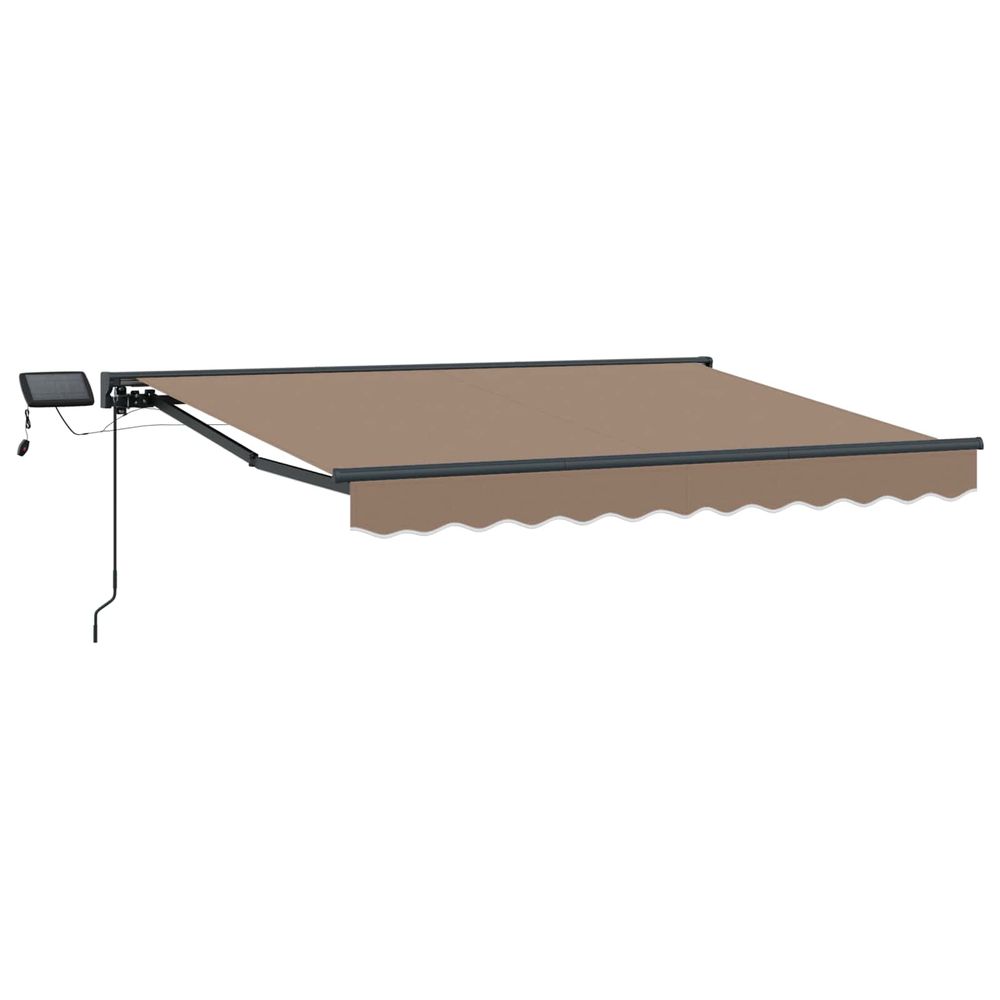 Cadre de store manuel avec leds taupe 3 x 2,5 m