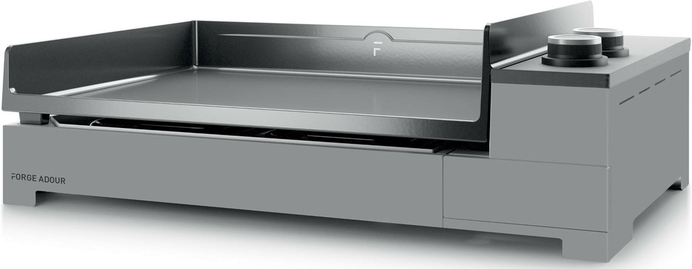 Plancha gaz 5300w plaque fonte émaillé 58. 5x40. 5cm - premiumg60ang