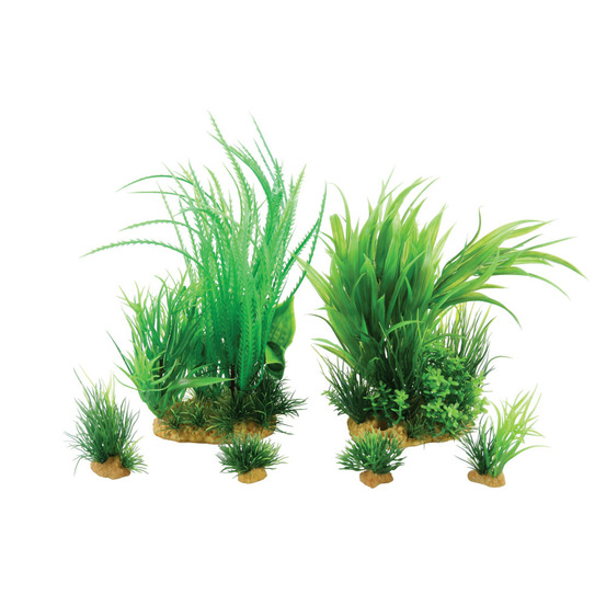 Jalaya n°1 plantes artificielles 6 pieces h 22 cm plantkit décoration d'aq