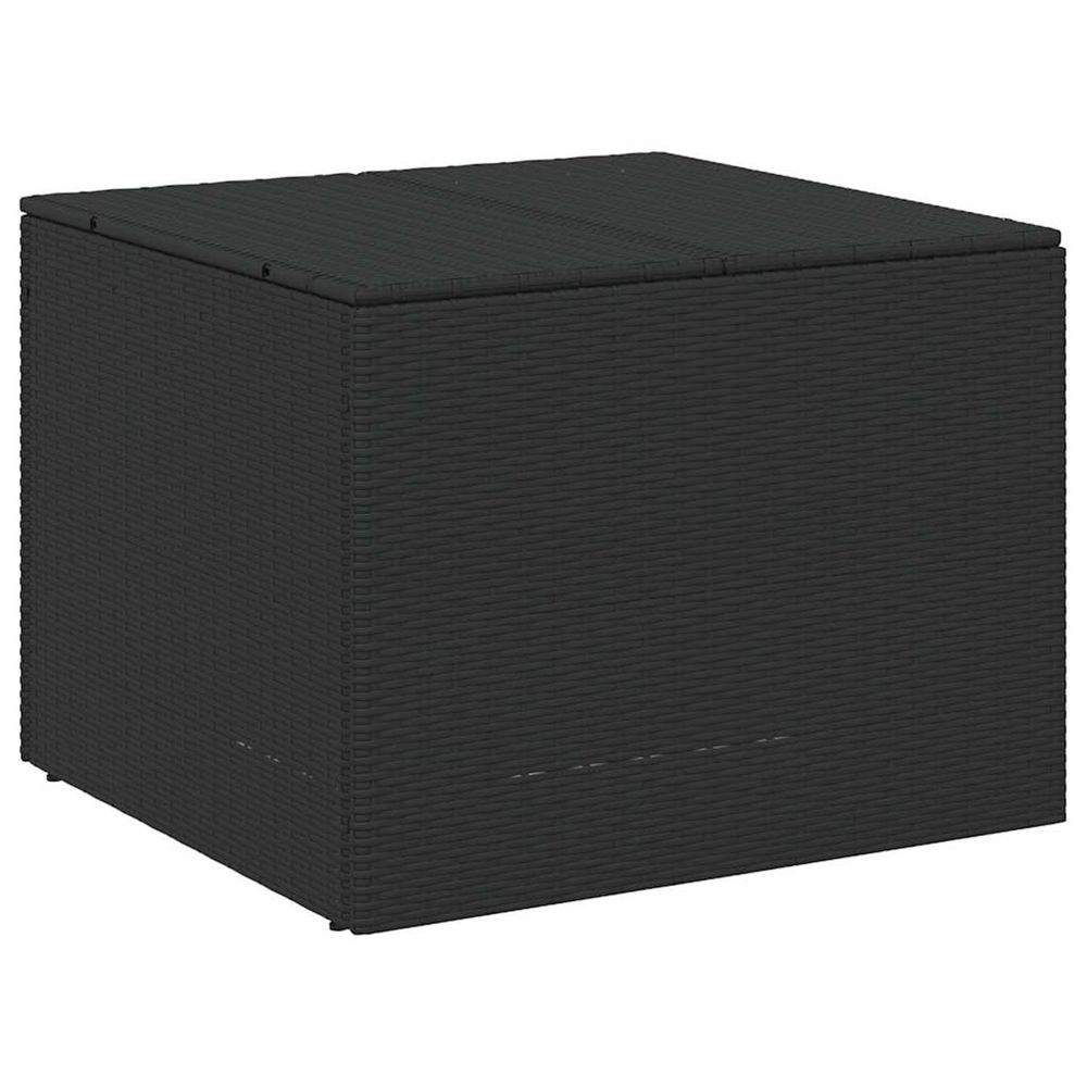 Boîte de rangement de jardin noir 291l résine tressée