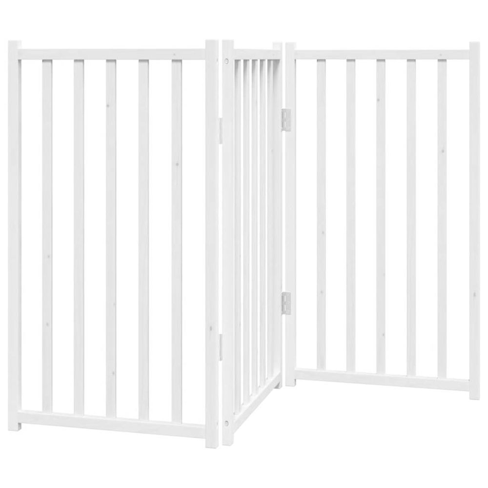 Barrière pour chien pliable 3 panneaux 150 cm bois sapin massif