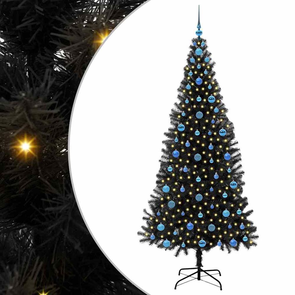 Sapin de noël noir 210 cm pvc
