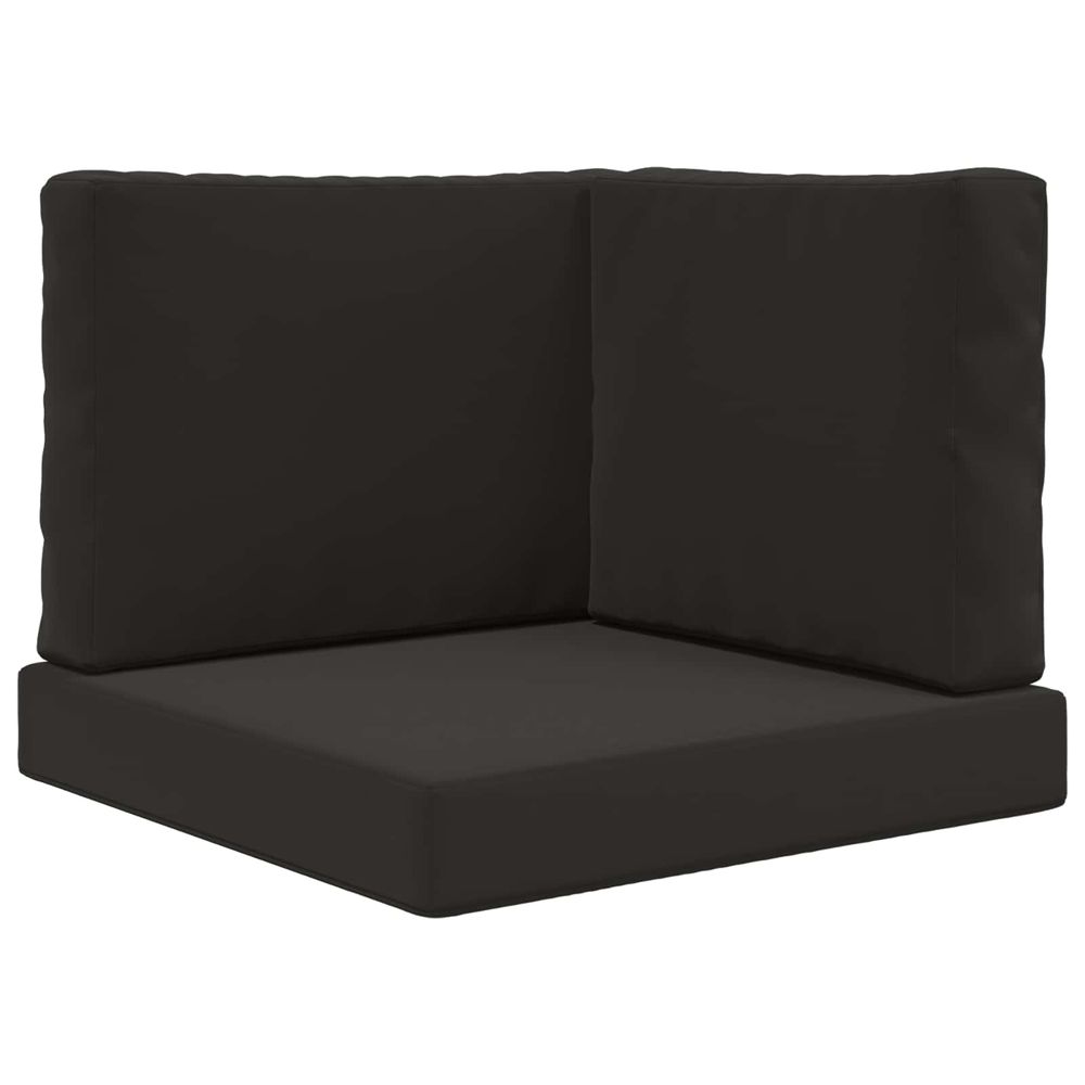 Coussin de canapé d'extérieur polyester noir 60 x 60 cm