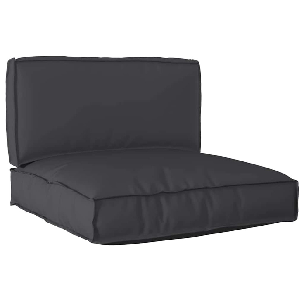 Set de coussins de palette 2 pcs noir 80 x 80 x 12 cm