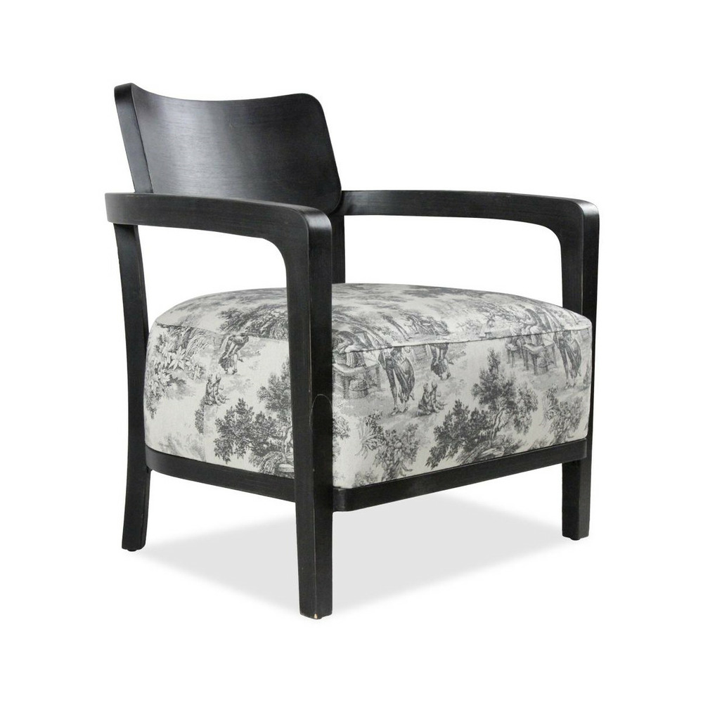 Fauteuil bois noir - interior's