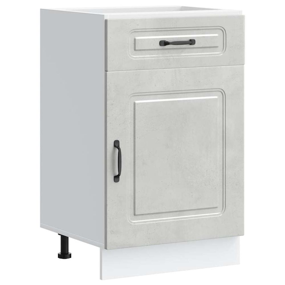 Armoire de cuisine kalmar gris béton bois d'ingénierie