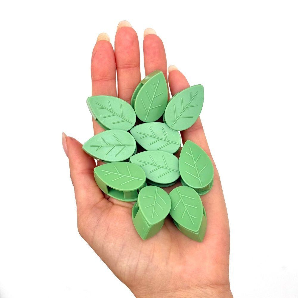 Accroches murales en forme de feuille lot de 10 - support mural pour plantes