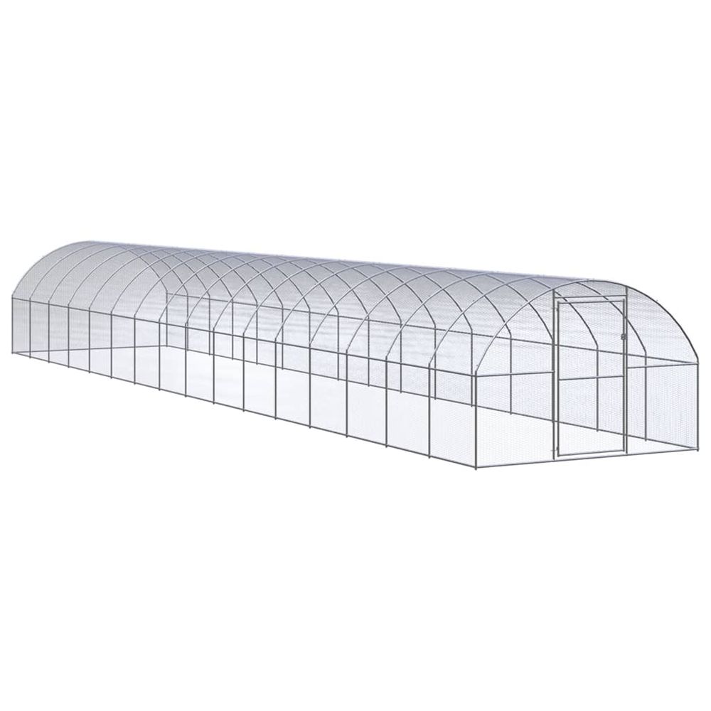 Poulailler d'extérieur 3x16x2 m acier galvanisé