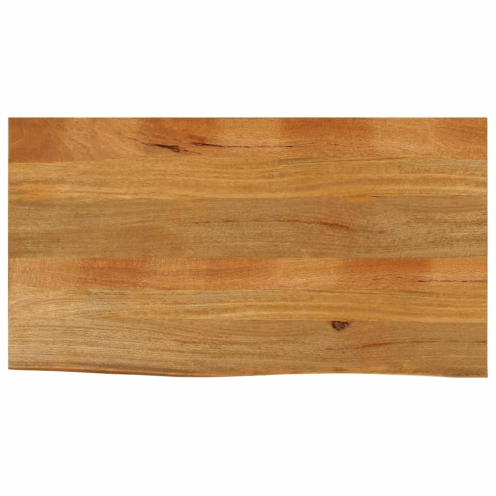 Dessus de table à bord vivant 120x60x2,5cm bois massif manguier