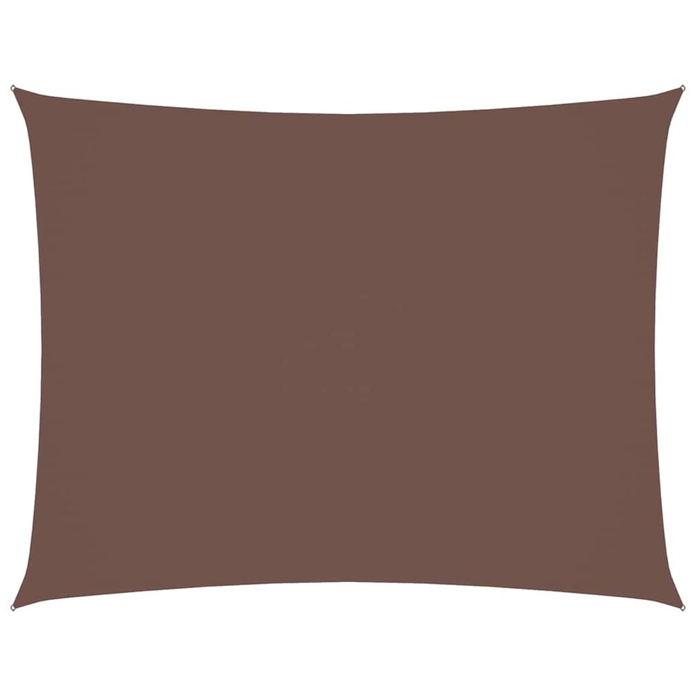 Voile de parasol tissu oxford rectangulaire 3,5x4,5 m marron